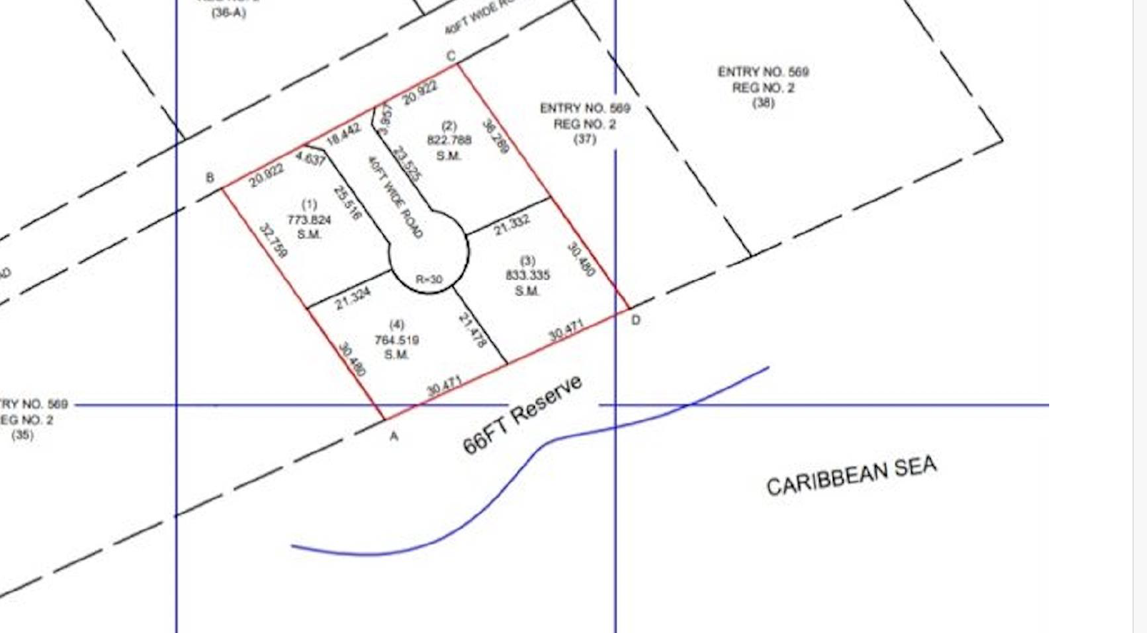 Property for sale in Belize survey with circular layout