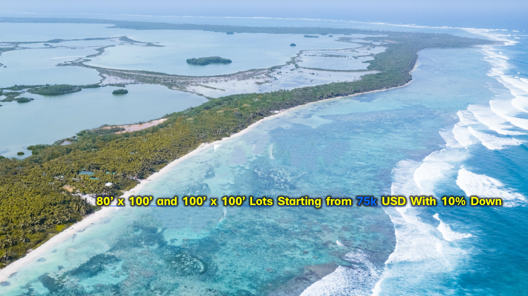Image of beachfront Properties for sale in Belize with Reef view.
